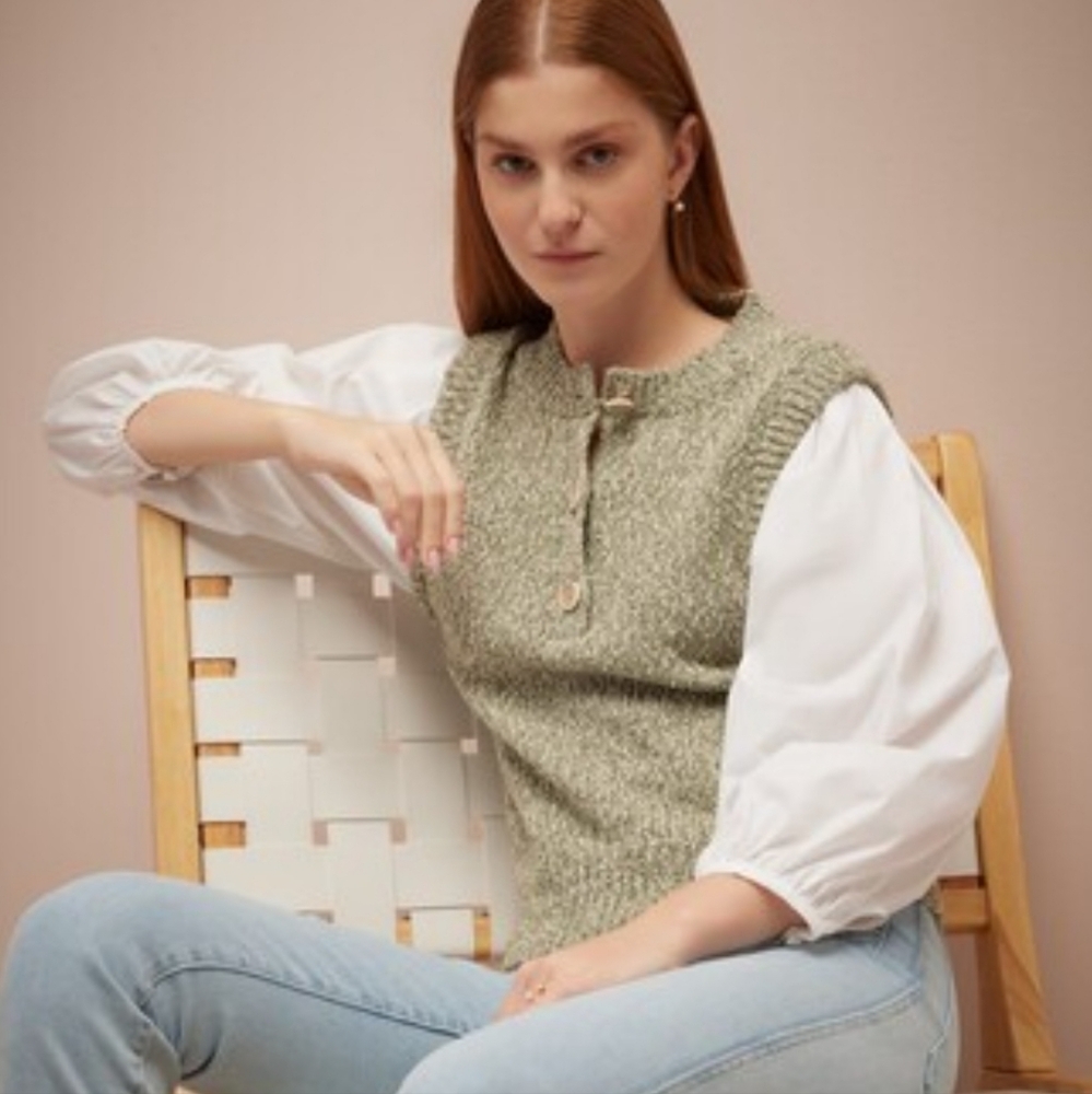 Veronica Beard Shawnet Mixed-Media Pullover
